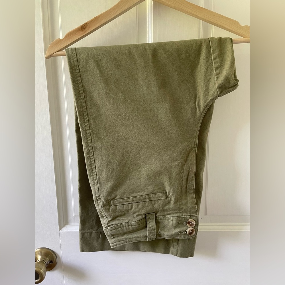 Wide Leg Khaki Green Pants